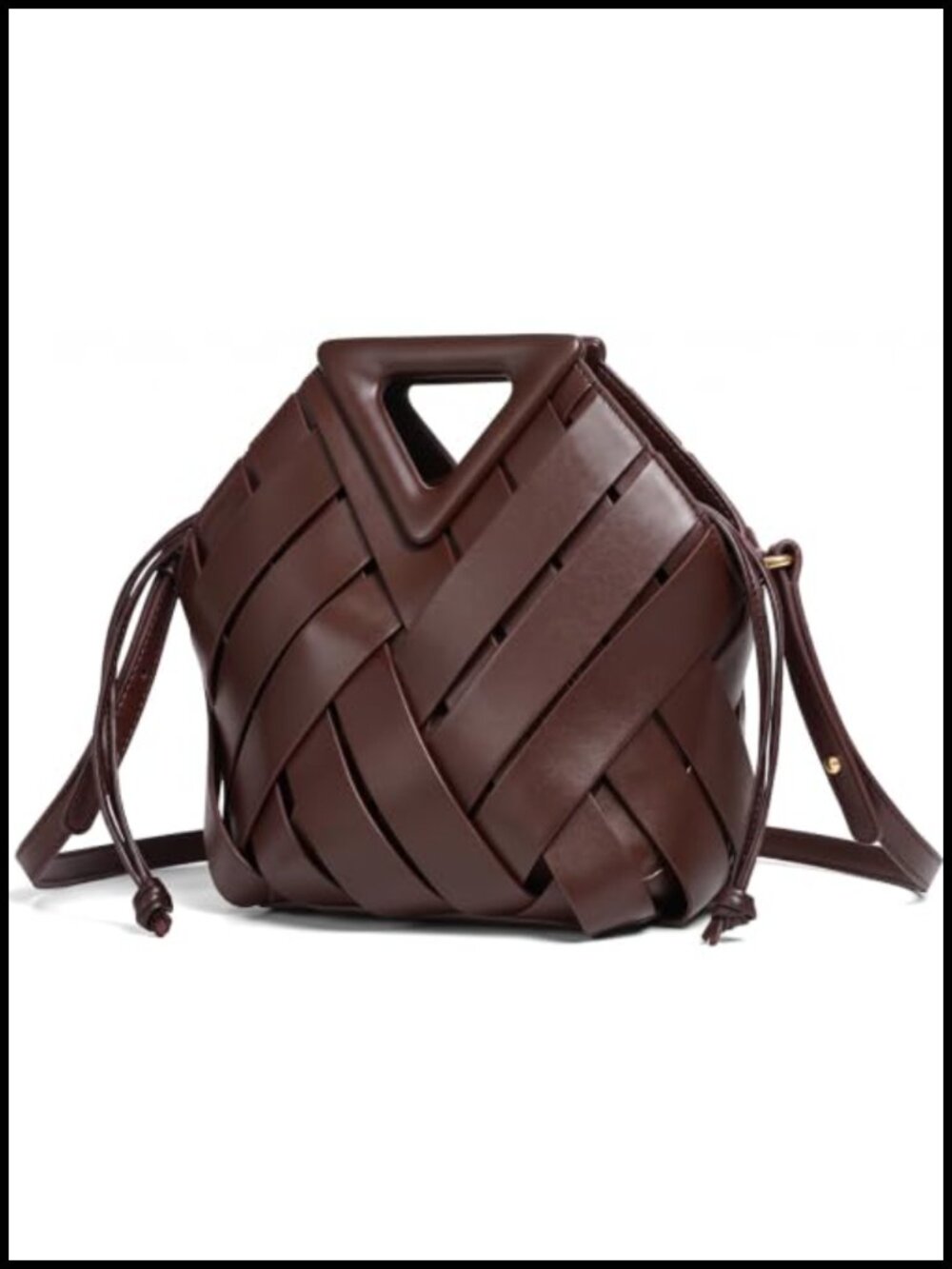 Woven Basket Hobo Bag Shoulder Crossbody Purse Women's Vegan PU Leather